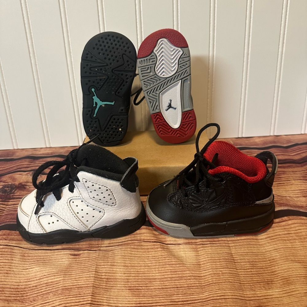 Two pair of Jordans size 4C